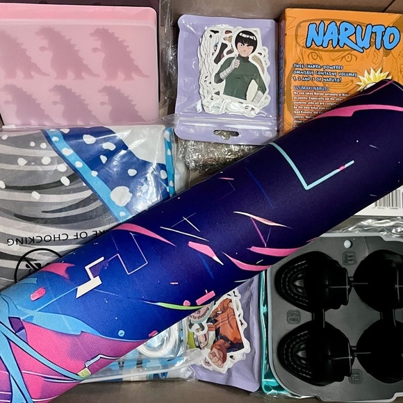 Naruto Other - Anime Bundle Shower Curtain Graphic Novel Stickers Godzilla Mold